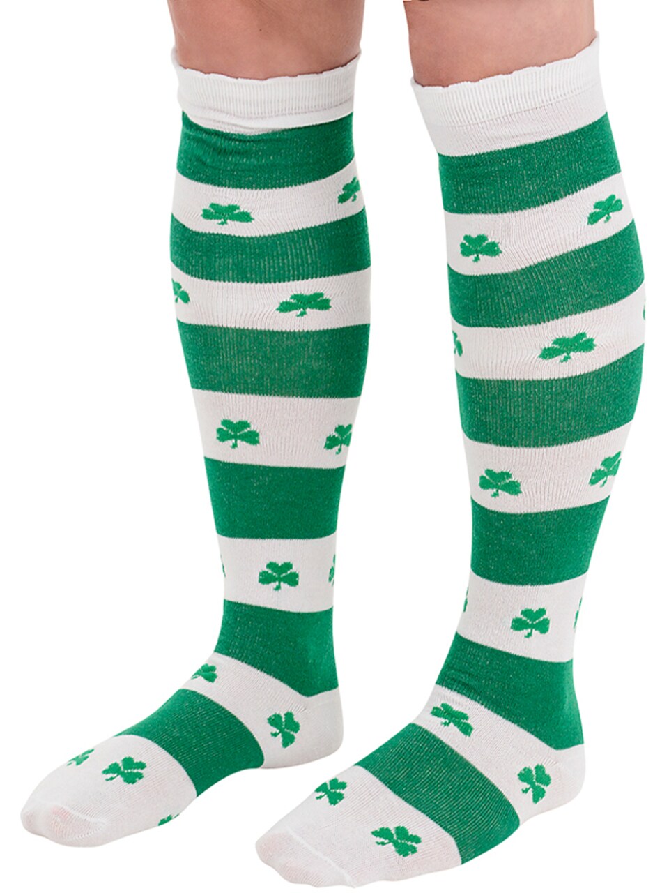 Adults Long Knee High Saint Patrick's Day Irish Socks Costume Accessory